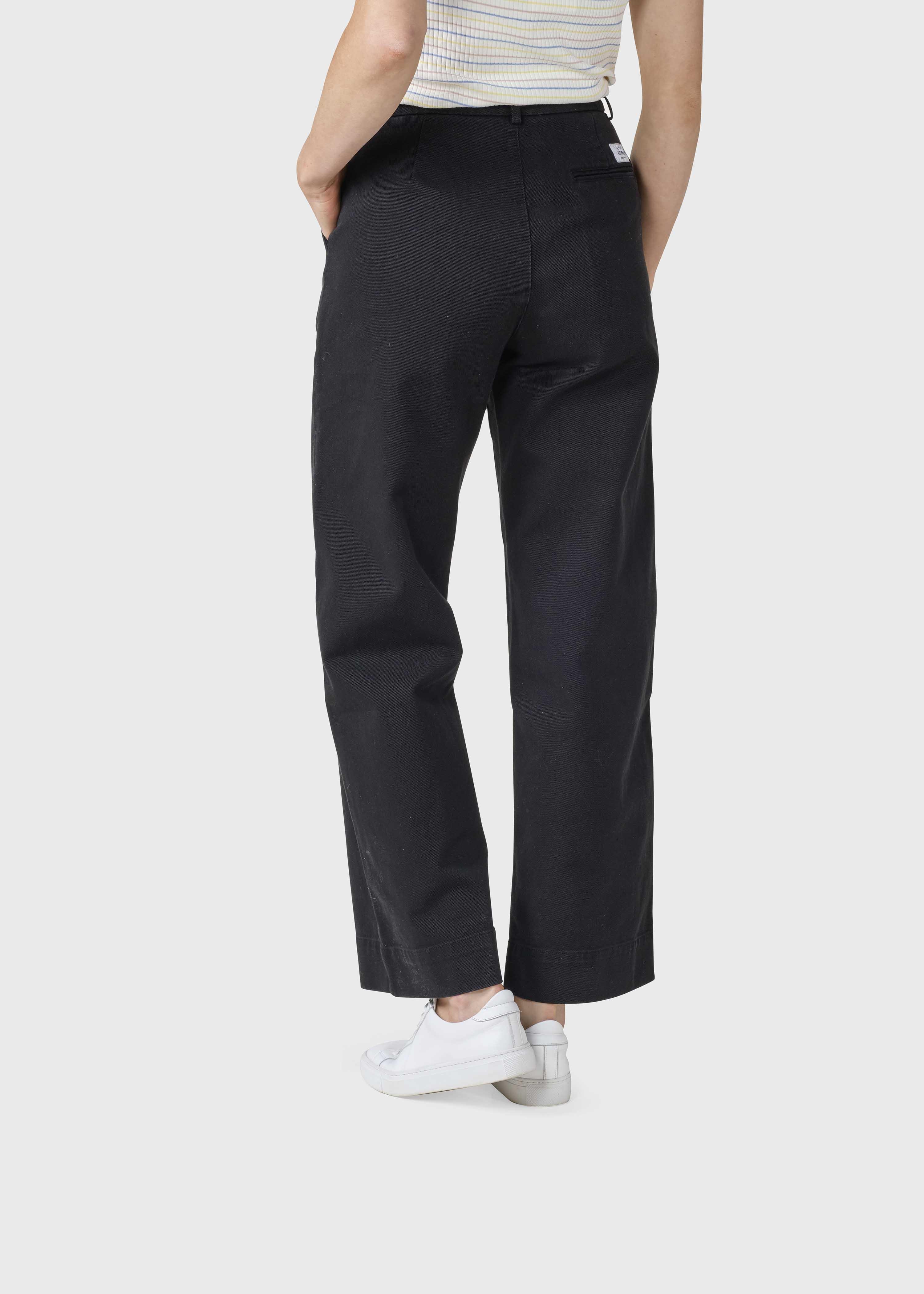 Klitmøller Lydia Pants Black Stonewash Damen High Waist Hose schwarz